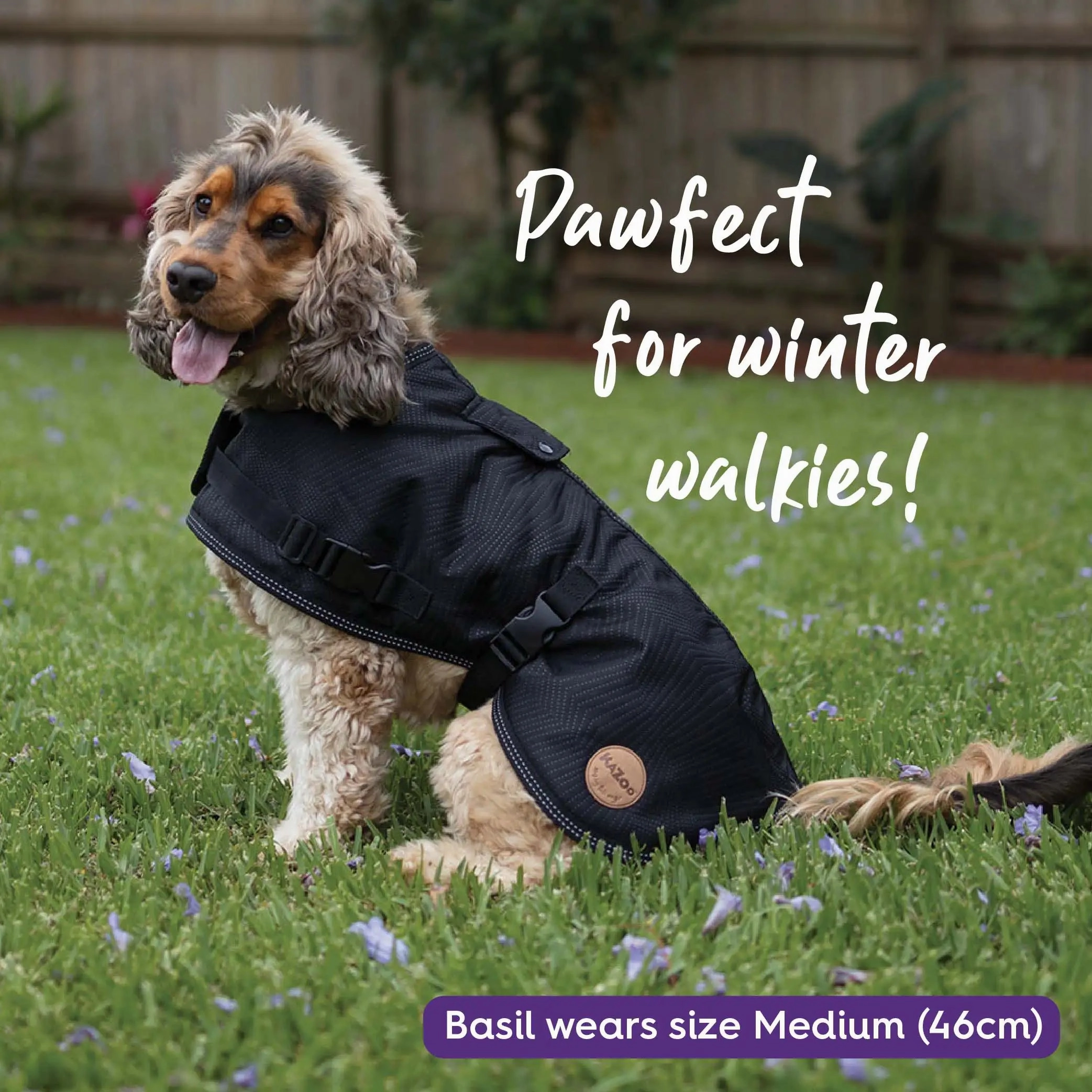 Adventure Dog Coat with Harness Hatch - Black