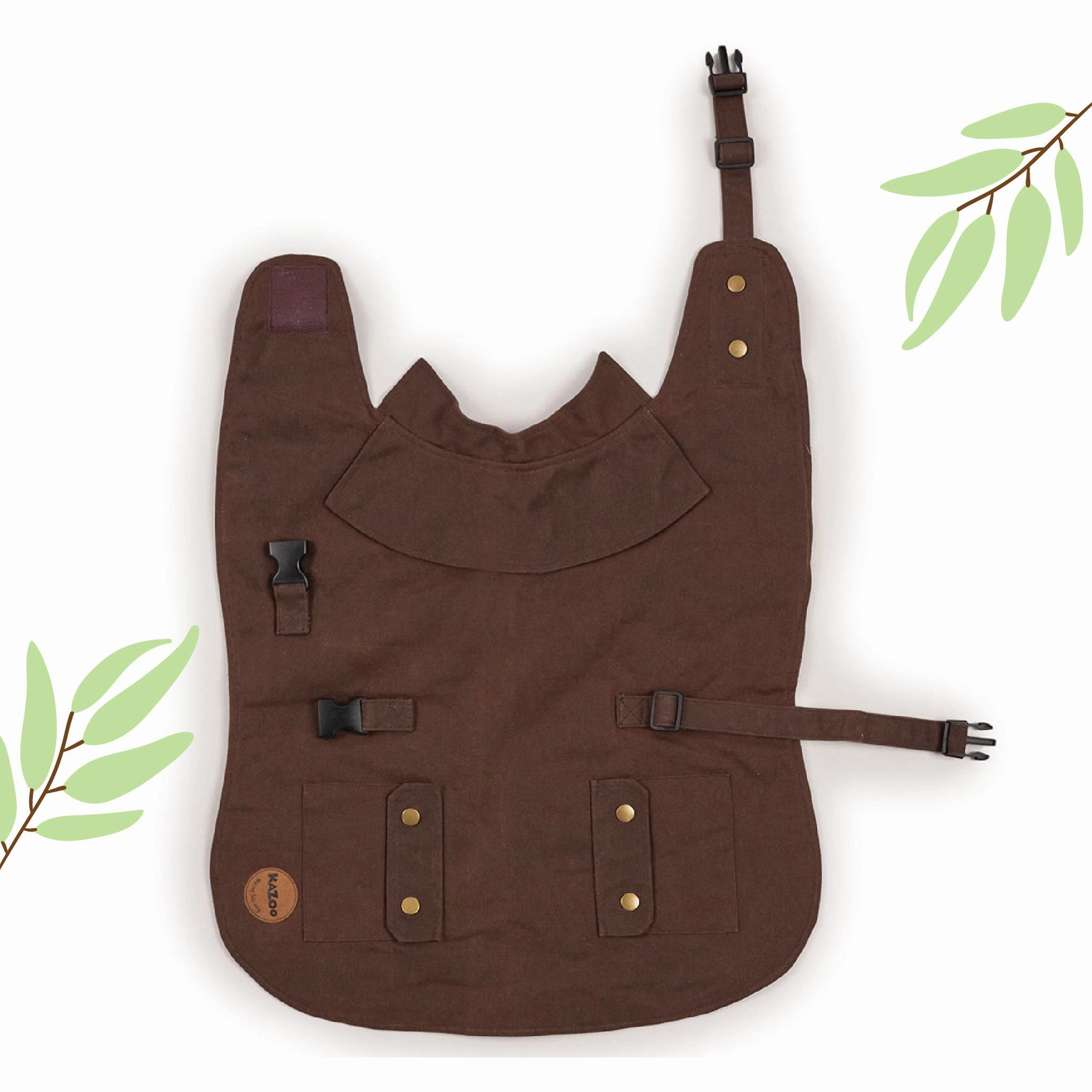 Aussie Oilskin Waterproof Dog Coat - Brown