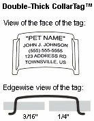 Boomerang Double-Thick Slide On Dog CollarTag? - Stainless Steel