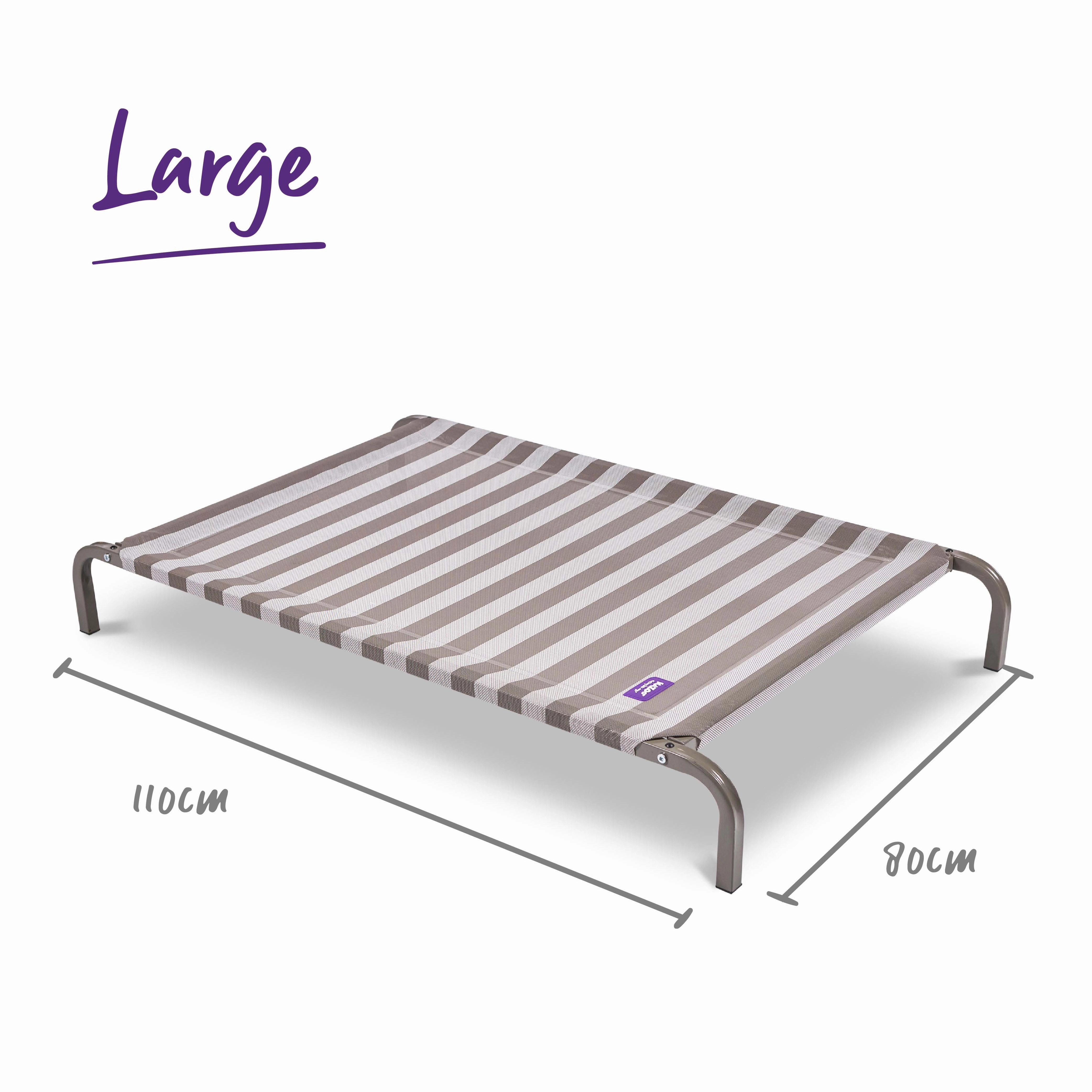Everyday Outdoor Dog Bed - Grey & White
