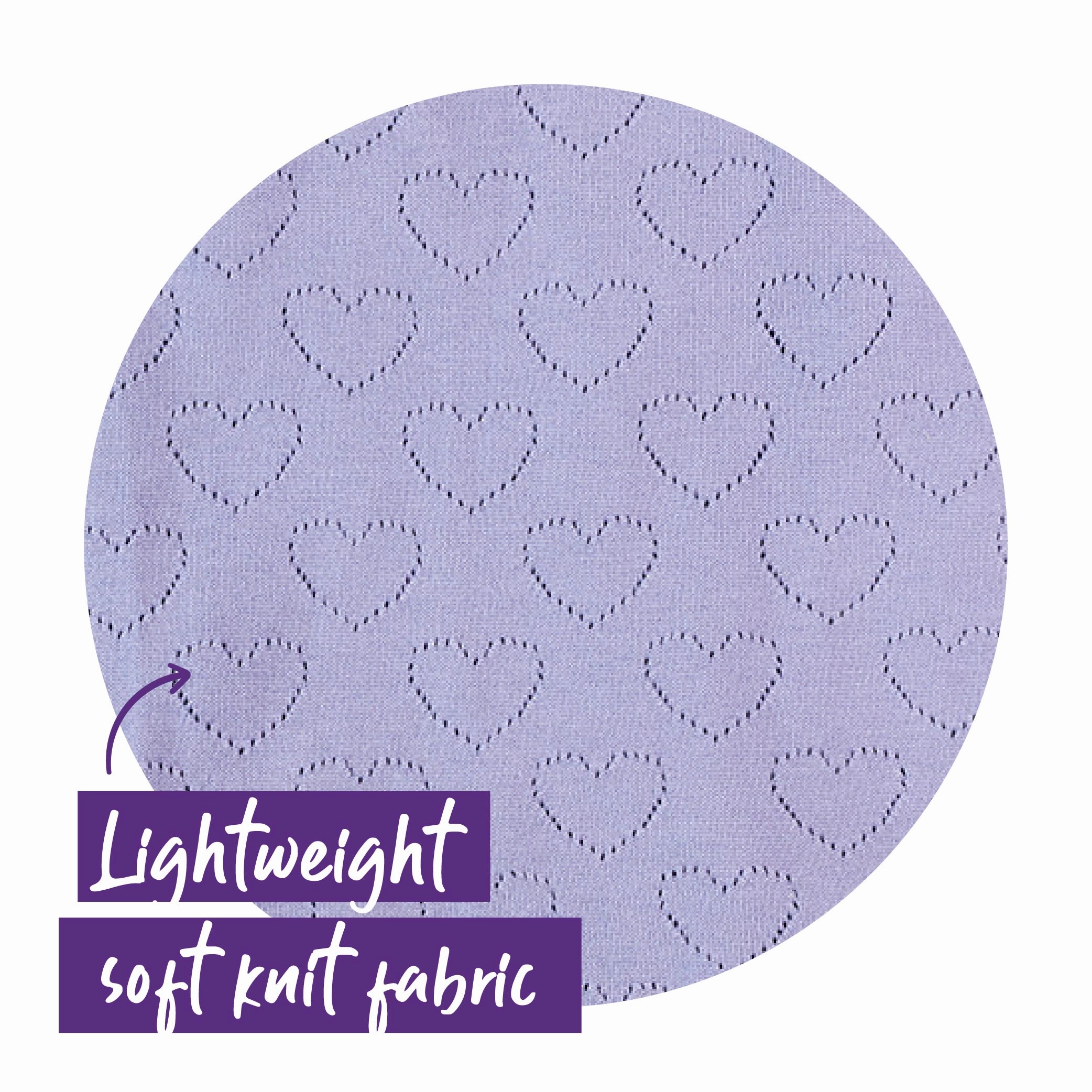 Heart Knit Dog Jumper - Purple