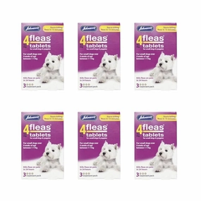 Johnsons 4Fleas for Small Dogs & Puppies Tablets 3 x 6