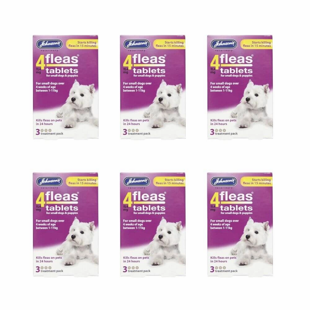 Johnsons 4Fleas for Small Dogs & Puppies Tablets 3 x 6