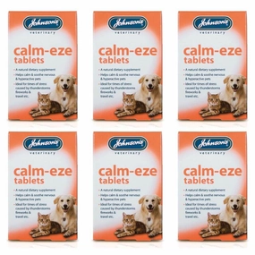 Johnsons Calm-Eze Calming Tablets for Cats & Dogs 36 Tabs (6 Packs)