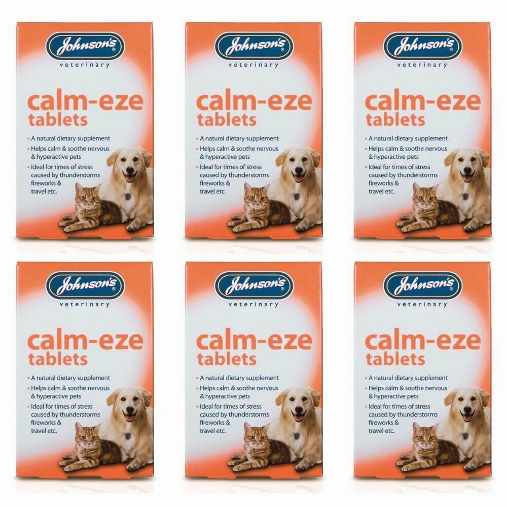 Johnsons Calm-Eze Calming Tablets for Cats & Dogs 36 Tabs (6 Packs)