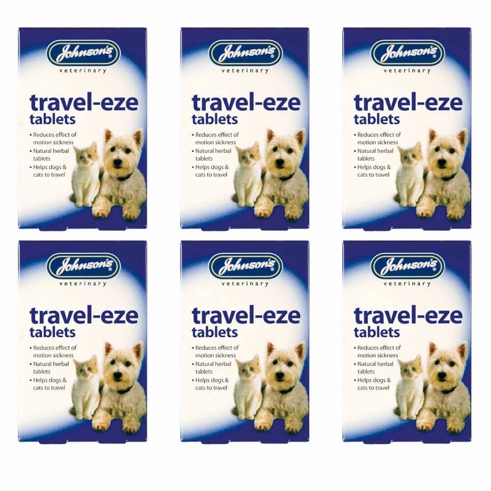Johnsons Travel-Eze Tablets for Dogs & Cats 24 Tabs x 6 Packs