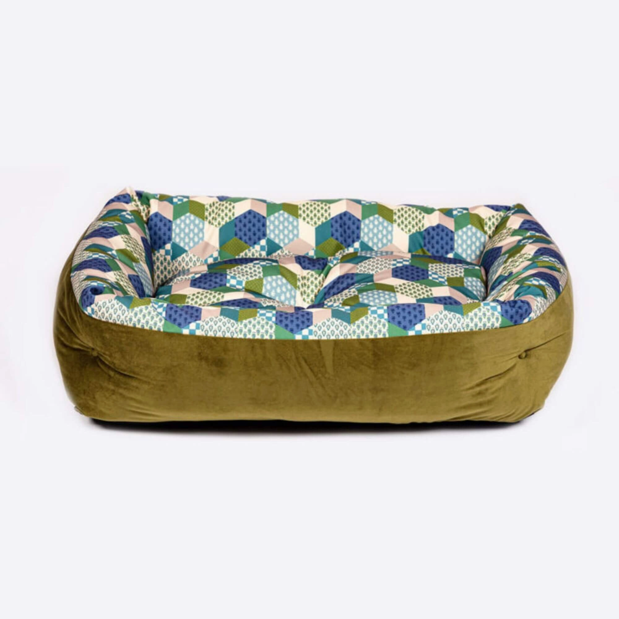 Laura Ashley Thistle Patchwork Lounger Dog Bed