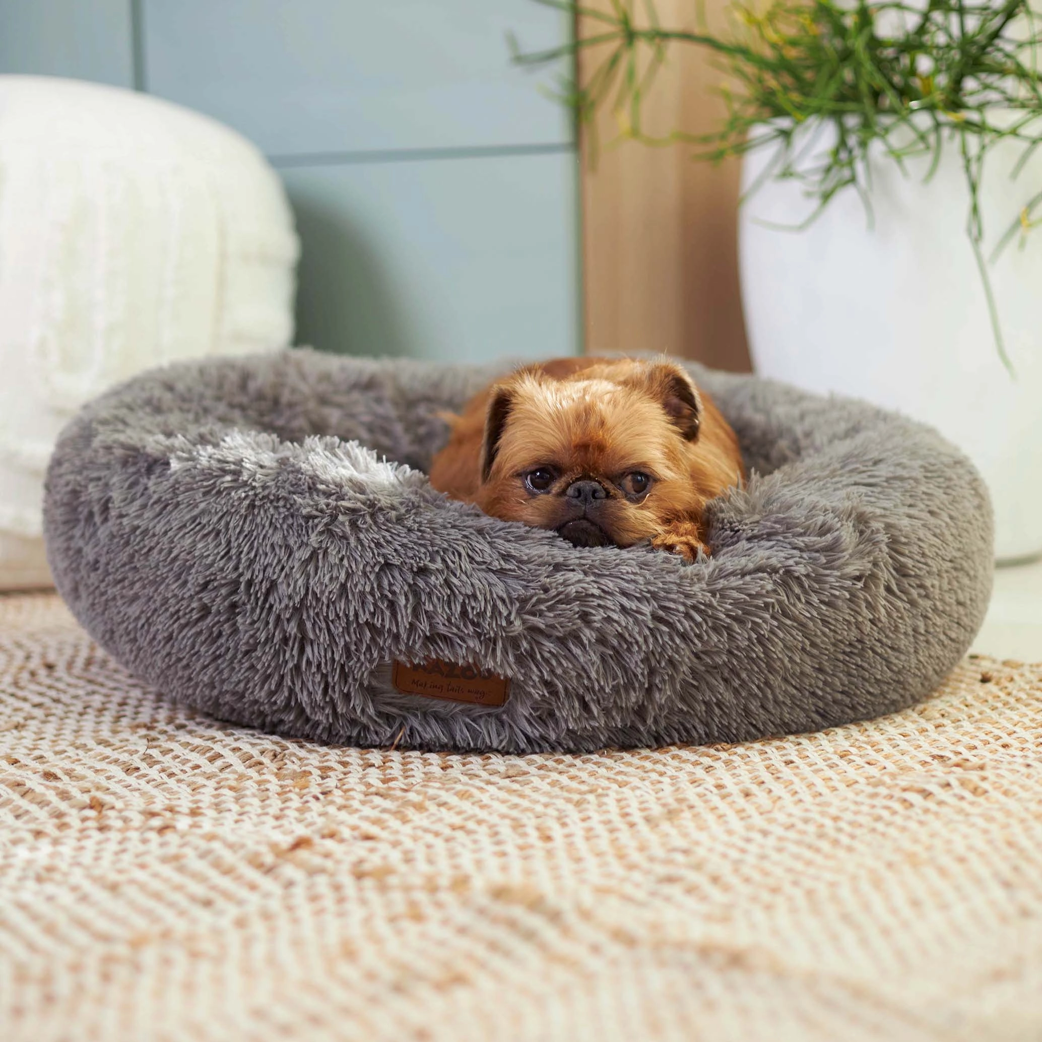 Peacock Dog Bed - Mud