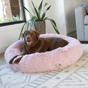 Peacock Dog Bed - Rose