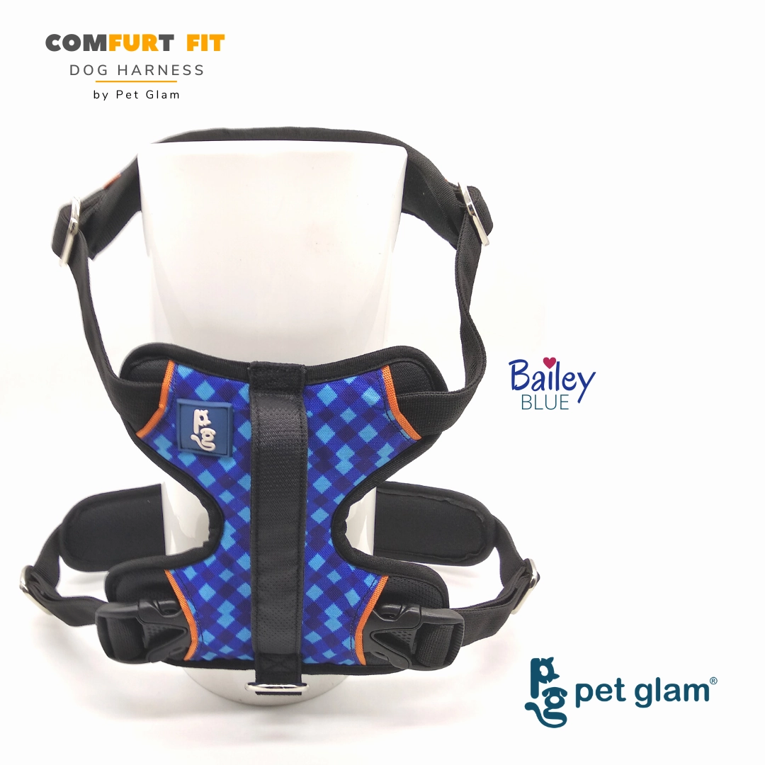 Pet Glam Dog Harness Bailey Blue