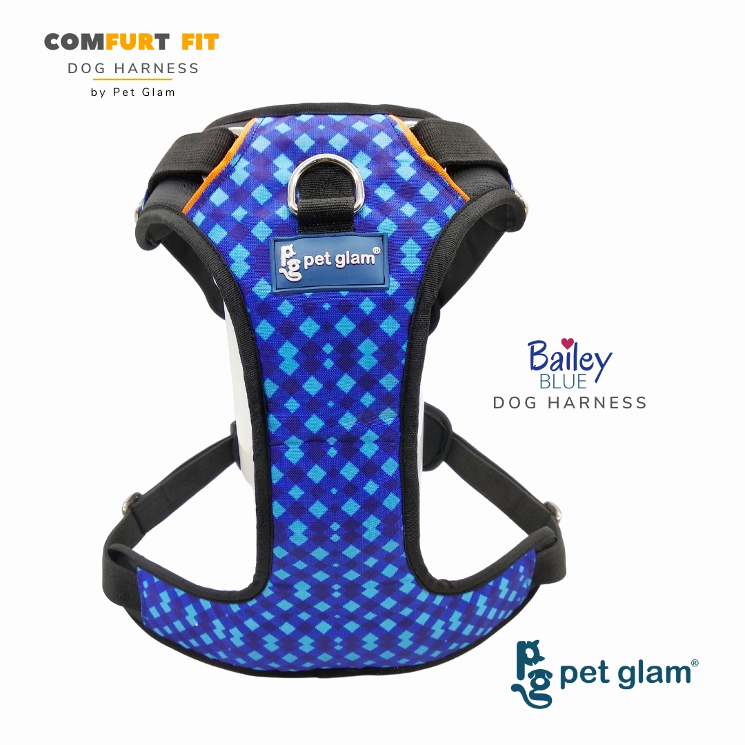 Pet Glam Dog Harness Bailey Blue