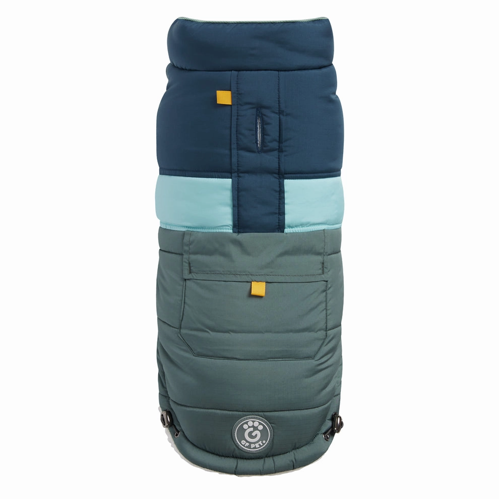 Retro Puffer Dog Coats - Sherpa Lined Water Resistant Dog Coat