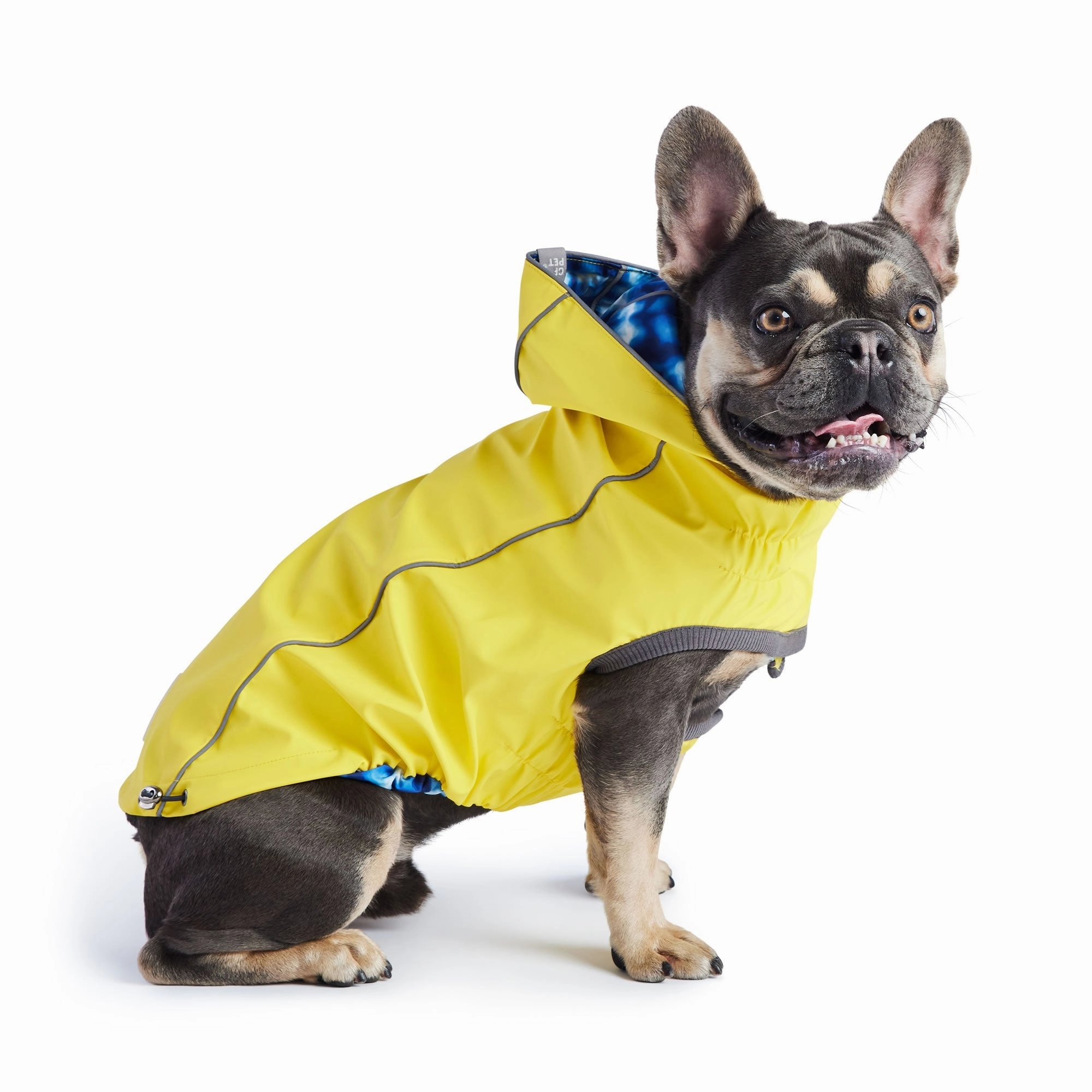 Reversible Elasto-Fit Raincoat - Yellow/Blue