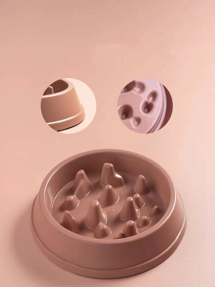 Slow Feeder Dog Food Bowl Interactive Puzzle Pan