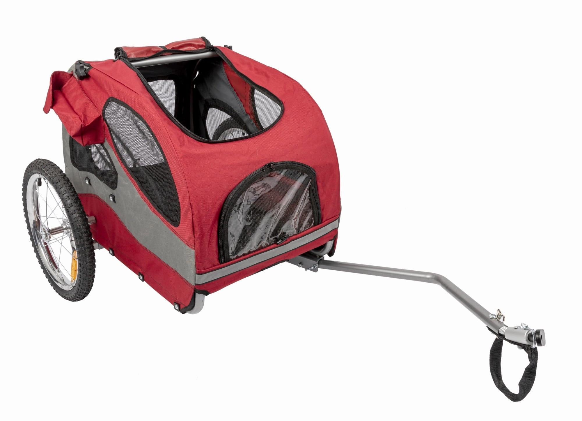 Solvit Houndabout 2 Dog Bike Trailer Medium Red